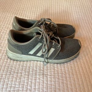 Adidas Charcoal and White Cloudfoam Sneakers